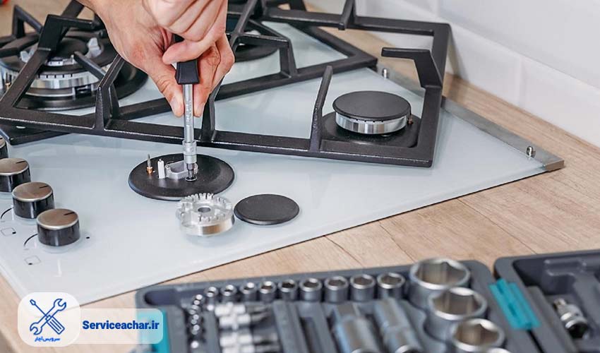 مراحل تعمیر اجاق گاز
