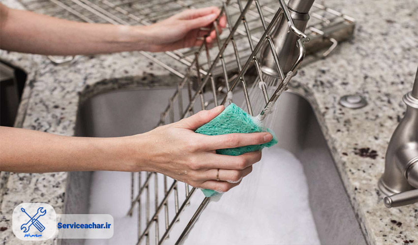 شستن قطعات جدا کردنی فر اجاق گاز